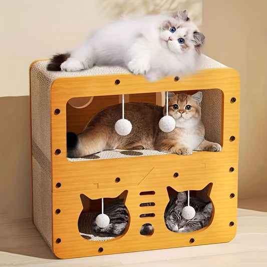 Cat Scratcher Lounge with Play Balls