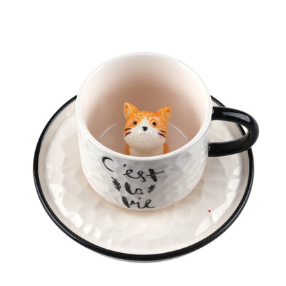 Chic Ceramic Meow Mug – The Purrfect 8oz-Orange