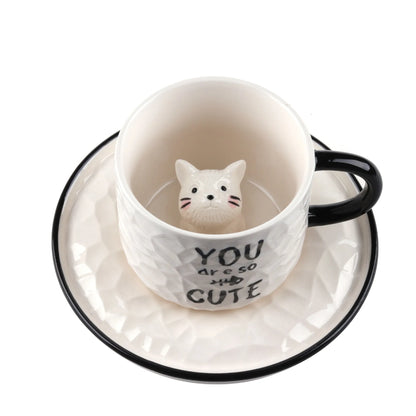 Chic Ceramic Meow Mug – The Purrfect 8oz-White