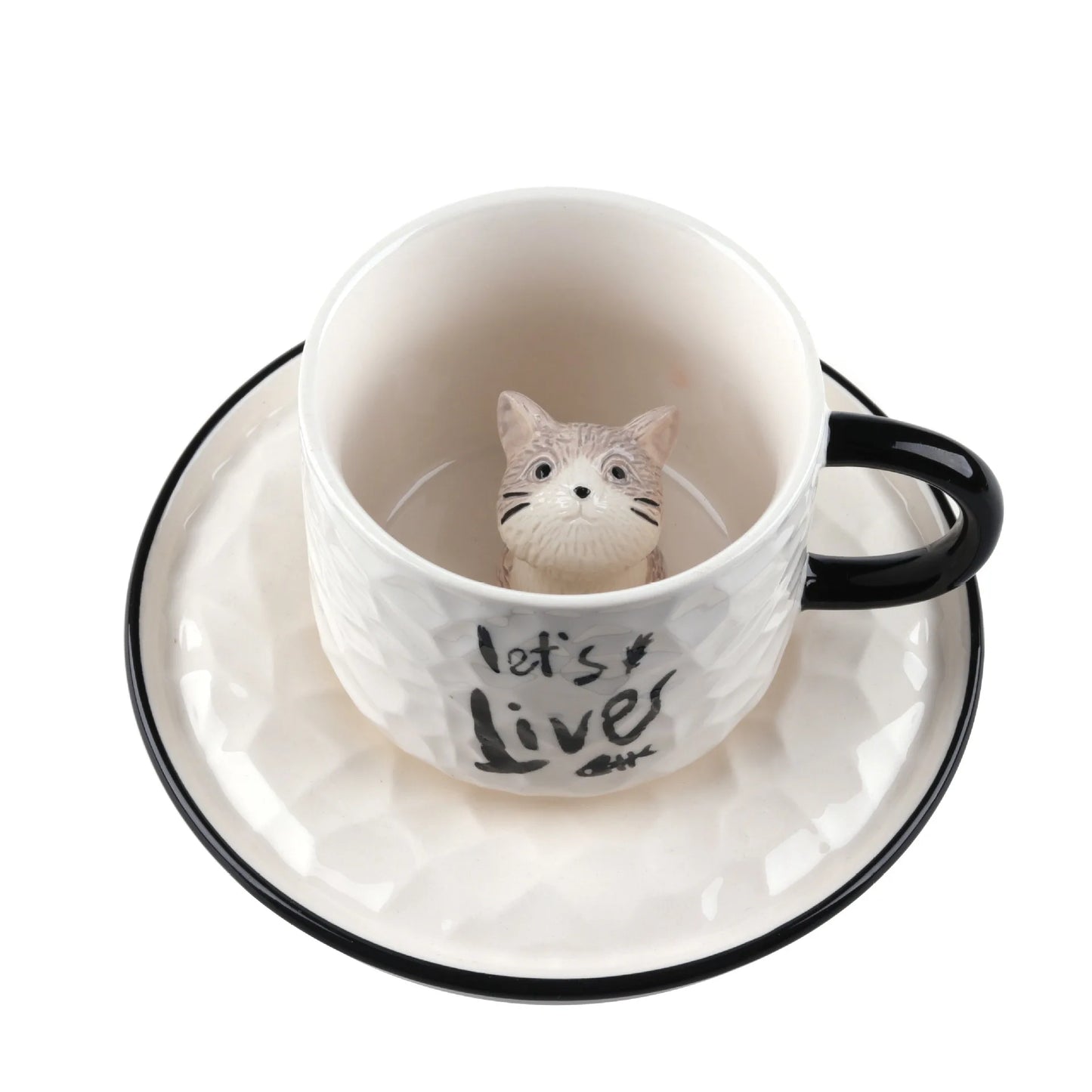 Chic Ceramic Meow Mug – The Purrfect 8oz-gray