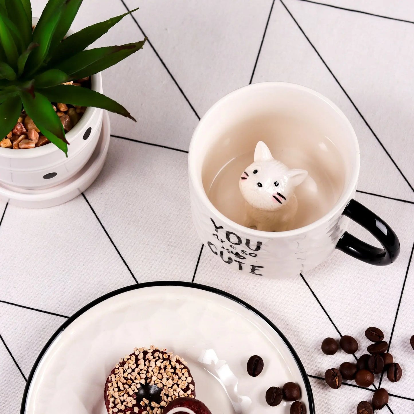 Chic Ceramic Meow Mug – The Purrfect 8oz