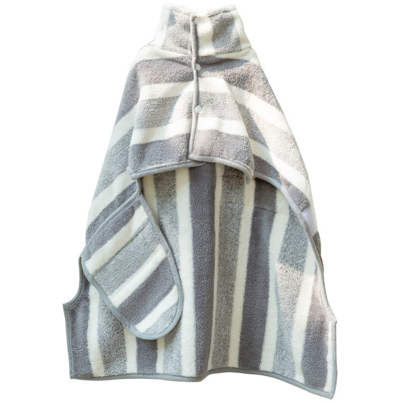 Comfy & Quick Drying Absorbent Dog Bathrobe-Grey