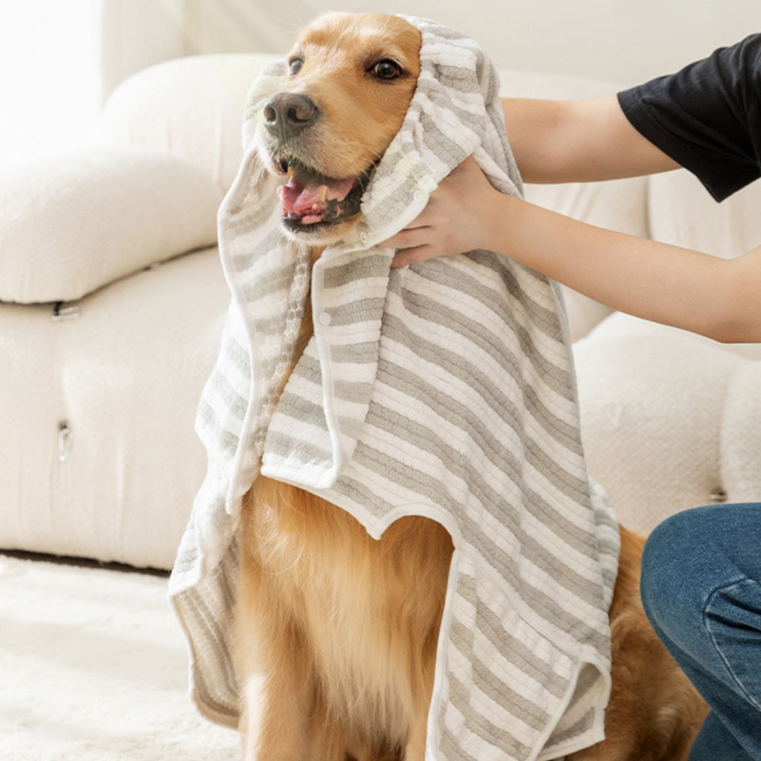 Comfy & Quick Drying Absorbent Dog Bathrobe