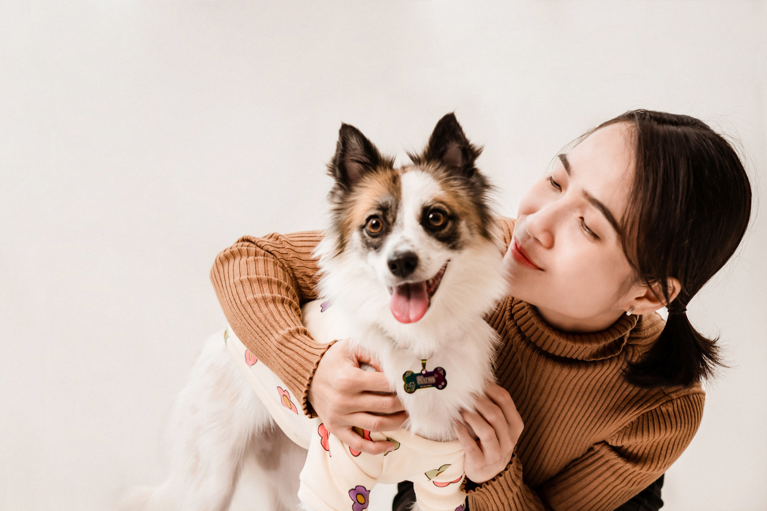 Loving Pet Owner with her dog