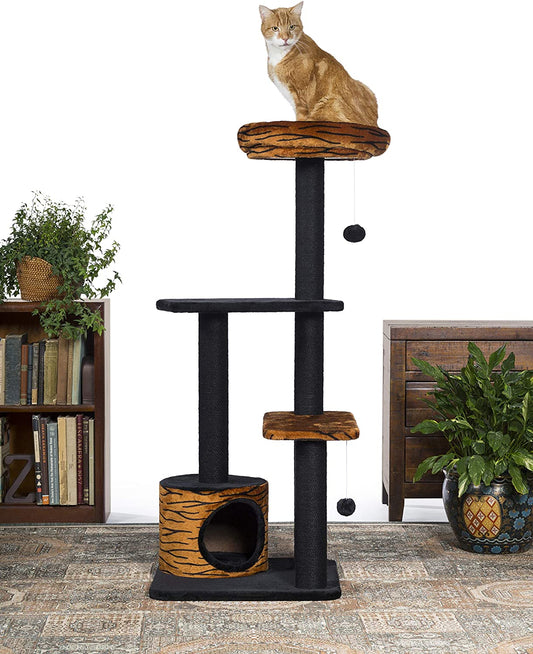 Kitty Power Paws Tiger Tower – Ultimate Cat Playground with Plush and Jute