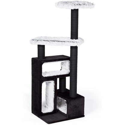 Kitty Power Paws Domino Cat Furniture – Plush Tower with Scratching Posts and Hideouts