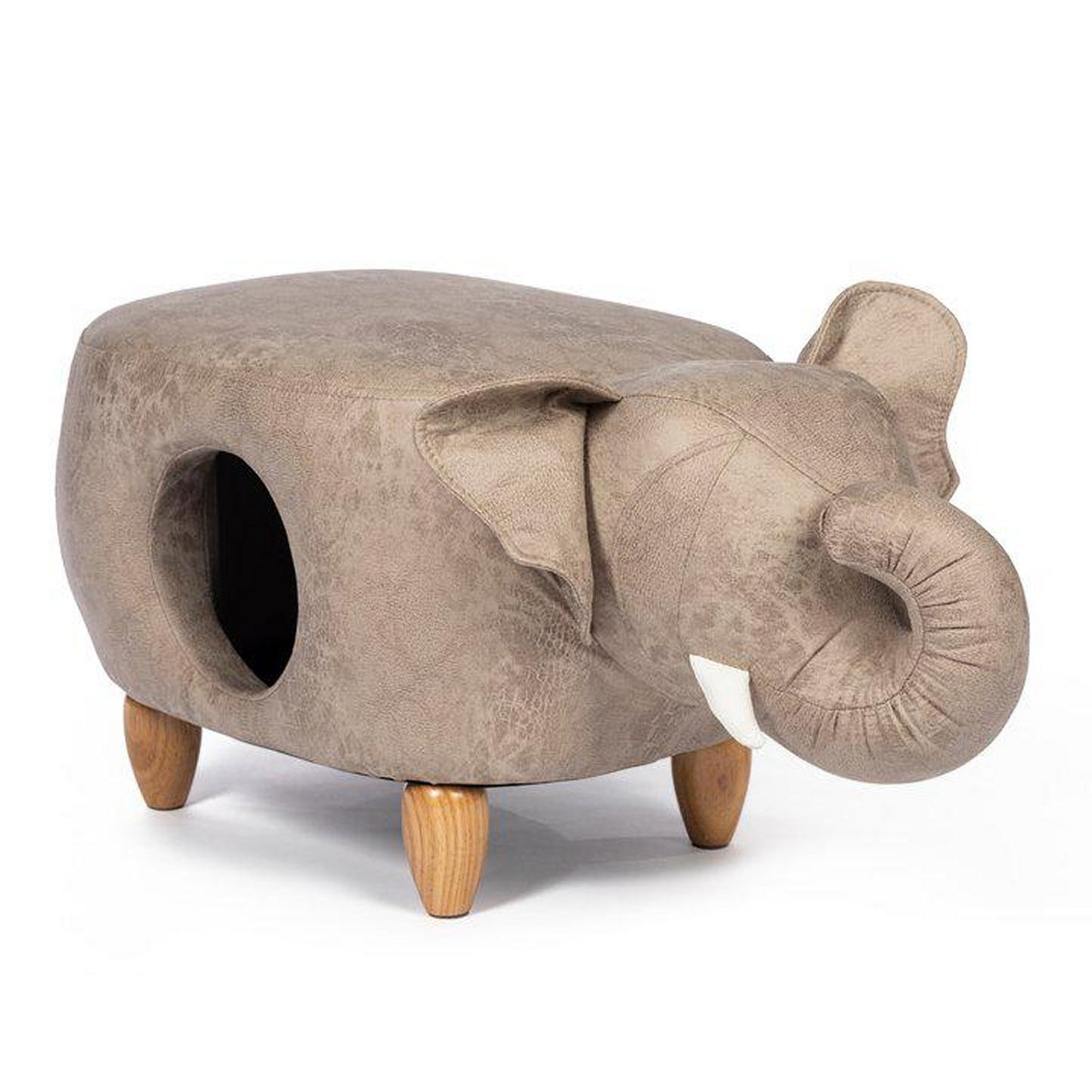 Elephant Ottoman – Fun Hideaway for Pets and Stylish Footrest