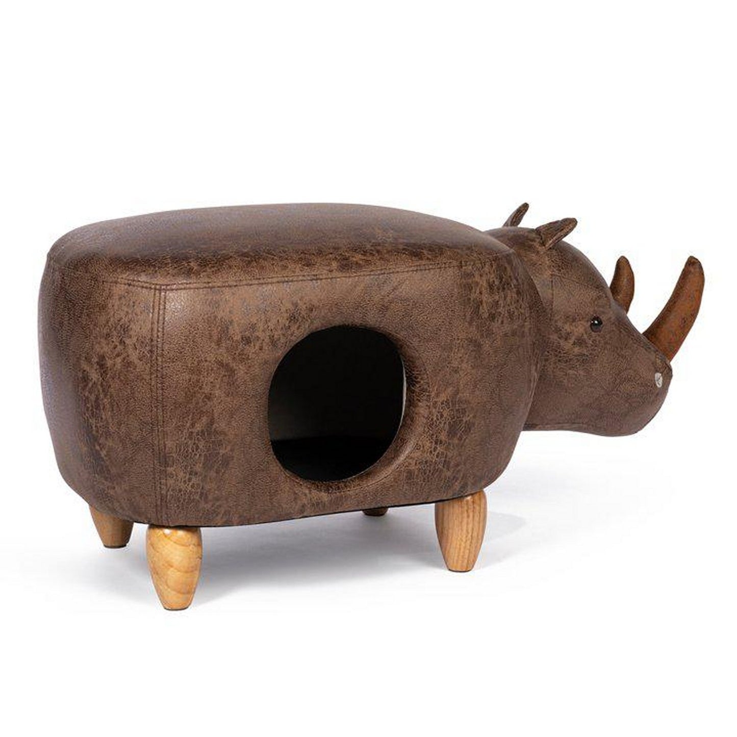 Rhinoceros Ottoman – Stylish Footrest and Cozy Pet Hideout