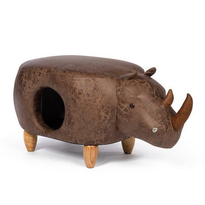 Rhinoceros Ottoman – Stylish Footrest and Cozy Pet Hideout